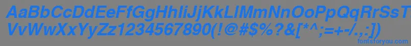 HvboR Font – Blue Fonts on Gray Background