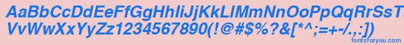 HvboR Font – Blue Fonts on Pink Background