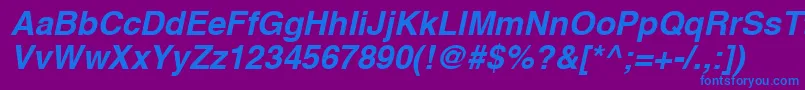 HvboR Font – Blue Fonts on Purple Background