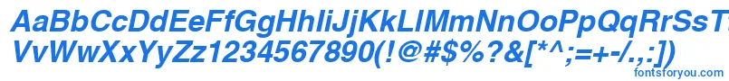 Шрифт HvboR – синие шрифты на белом фоне