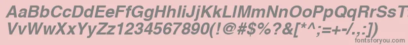 HvboR Font – Gray Fonts on Pink Background