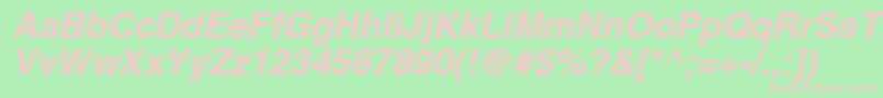 HvboR Font – Pink Fonts on Green Background