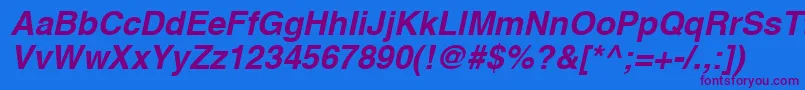 Шрифт HvboR – фиолетовые шрифты на синем фоне
