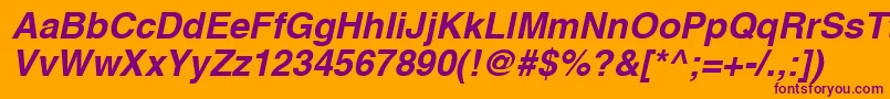 Шрифт HvboR – фиолетовые шрифты на оранжевом фоне