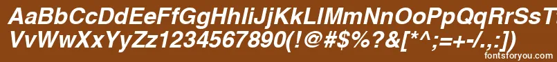 フォントHvboR – 茶色の背景に白い文字