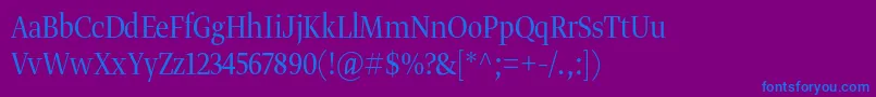 Gretadisnarprolig Font – Blue Fonts on Purple Background