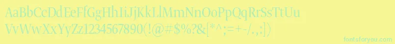 Gretadisnarprolig Font – Green Fonts on Yellow Background