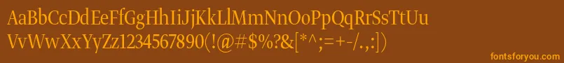 Gretadisnarprolig Font – Orange Fonts on Brown Background