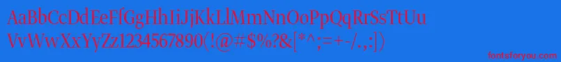 Gretadisnarprolig Font – Red Fonts on Blue Background