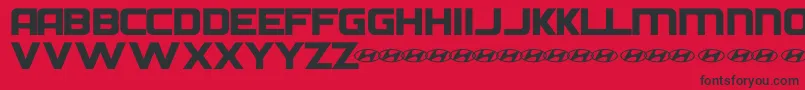 HyundaiNormal Font – Black Fonts on Red Background