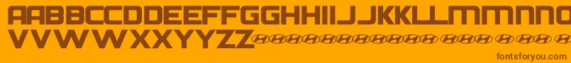 Шрифт HyundaiNormal – коричневые шрифты на оранжевом фоне