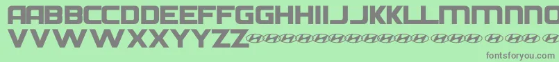HyundaiNormal Font – Gray Fonts on Green Background