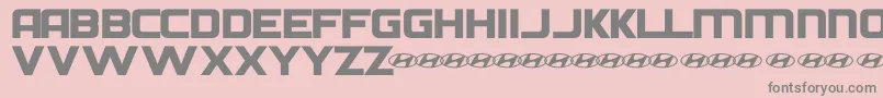 フォントHyundaiNormal – ピンクの背景に灰色の文字