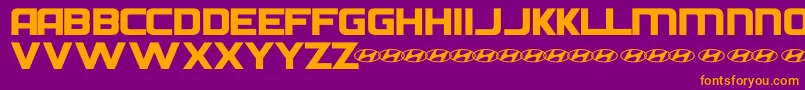 HyundaiNormal Font – Orange Fonts on Purple Background