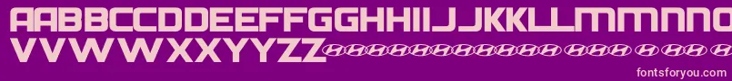 Шрифт HyundaiNormal – розовые шрифты на фиолетовом фоне