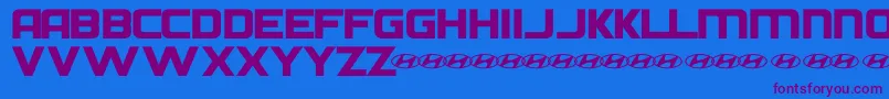 HyundaiNormal Font – Purple Fonts on Blue Background