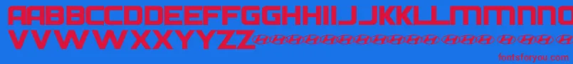 Шрифт HyundaiNormal – красные шрифты на синем фоне