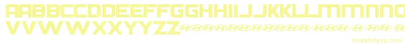 HyundaiNormal Font – Yellow Fonts on White Background