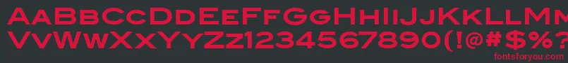 フォントBlairitcTtBold – 黒い背景に赤い文字