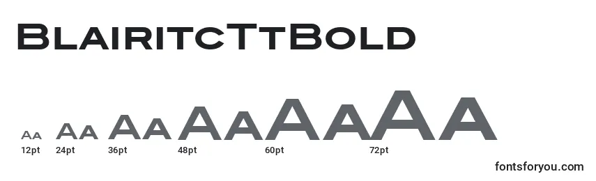Размеры шрифта BlairitcTtBold