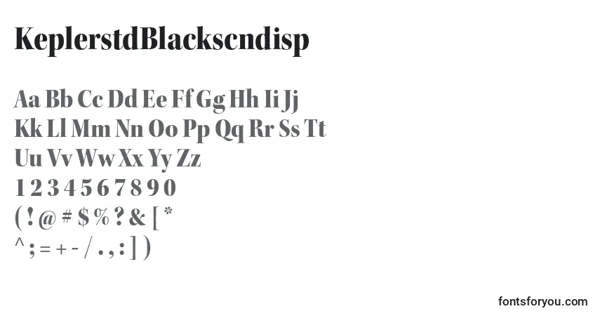 Schriftart KeplerstdBlackscndisp – Alphabet, Zahlen, spezielle Symbole