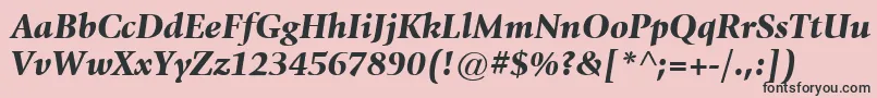 ItcGiovanniLtBlackItalic Font – Black Fonts on Pink Background