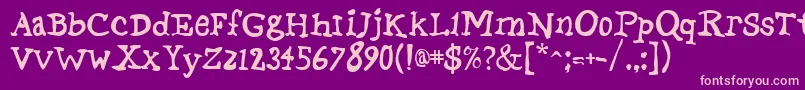 StageRegular Font – Pink Fonts on Purple Background