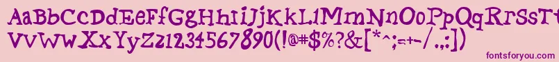 StageRegular Font – Purple Fonts on Pink Background