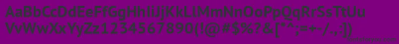 Czcionka PtSansBold – czarne czcionki na fioletowym tle