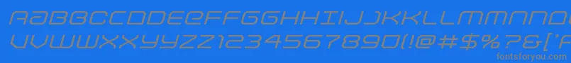 Lightbrigadeexpandital Font – Gray Fonts on Blue Background