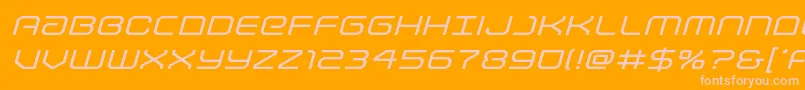 Lightbrigadeexpandital Font – Pink Fonts on Orange Background
