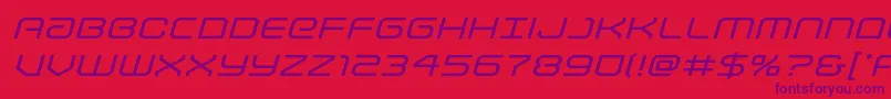 Lightbrigadeexpandital Font – Purple Fonts on Red Background