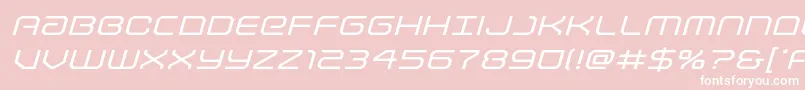 Lightbrigadeexpandital Font – White Fonts on Pink Background