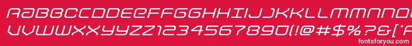 Lightbrigadeexpandital Font – White Fonts on Red Background
