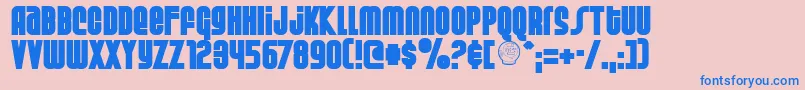 Weltsp Font – Blue Fonts on Pink Background