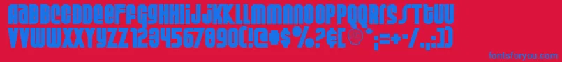 Weltsp Font – Blue Fonts on Red Background