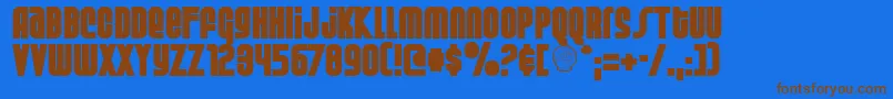 Weltsp Font – Brown Fonts on Blue Background