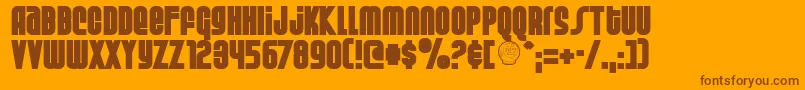 Weltsp Font – Brown Fonts on Orange Background