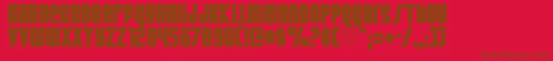 Weltsp Font – Brown Fonts on Red Background