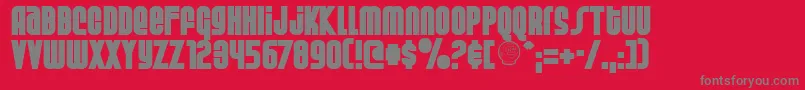 Weltsp Font – Gray Fonts on Red Background