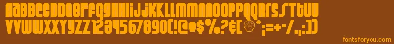 Weltsp Font – Orange Fonts on Brown Background