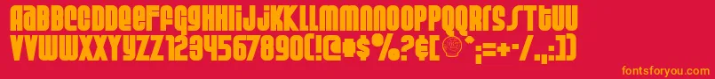 Weltsp Font – Orange Fonts on Red Background