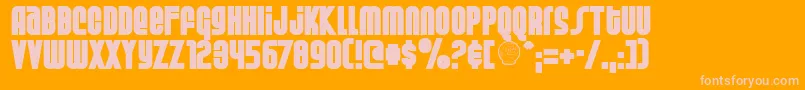 Weltsp Font – Pink Fonts on Orange Background