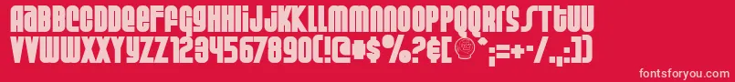 Weltsp Font – Pink Fonts on Red Background