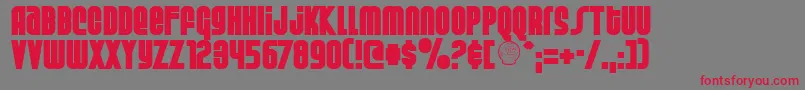 Weltsp Font – Red Fonts on Gray Background