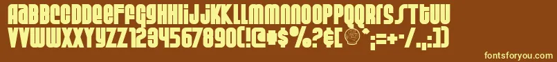Weltsp Font – Yellow Fonts on Brown Background