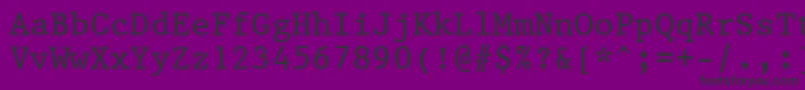 Więcej informacji o czcionce Prestige12PitchBt Czcionka Prestige12PitchBt – czarne czcionki na fioletowym tle