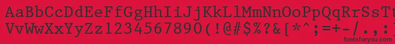 フォントPrestige12PitchBt – 赤い背景に黒い文字