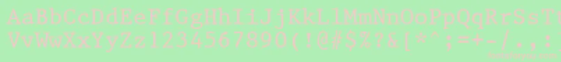 Prestige12PitchBt Font – Pink Fonts on Green Background