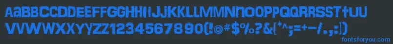 Frankentoho Font – Blue Fonts on Black Background